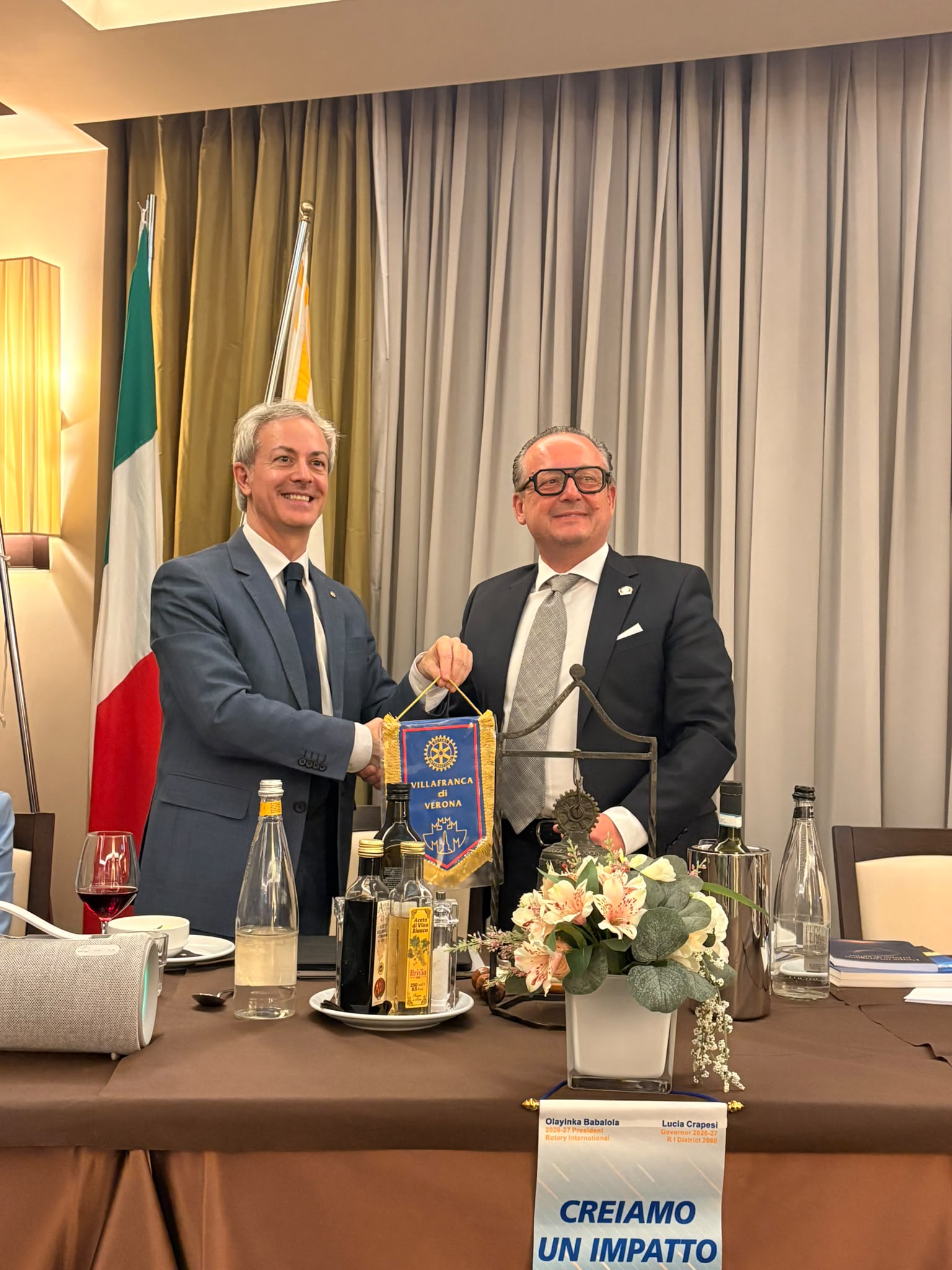 Nicola Guerini e Carlo Spezzani durante la conviviale