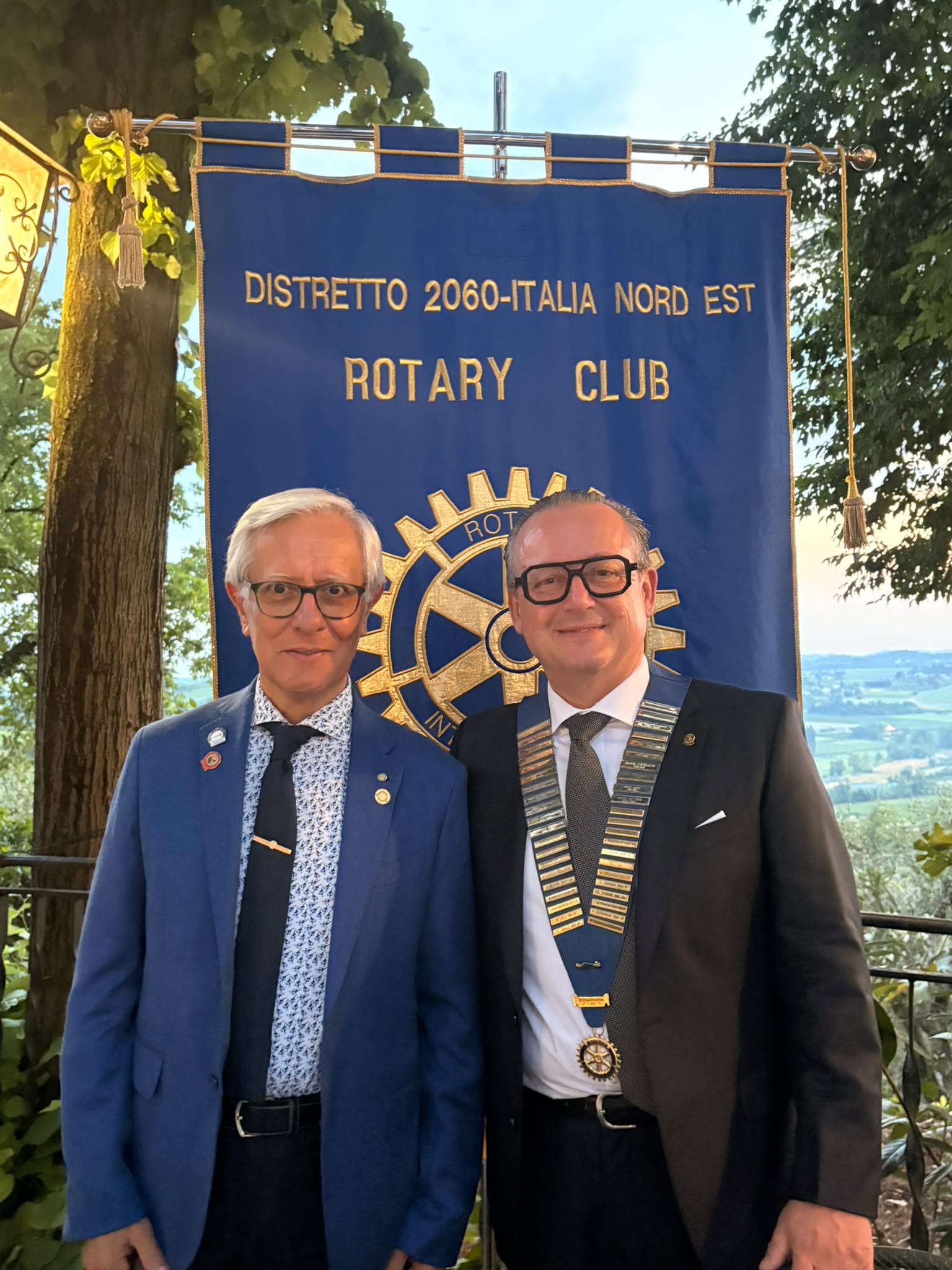 Paolo Pancera e Carlo Spezzani alla serata del passaggio di consegne